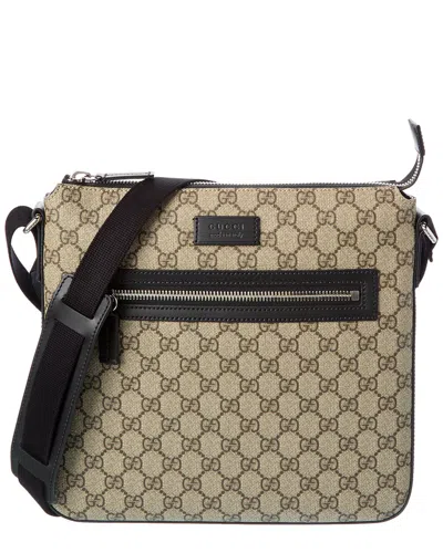 Gucci Gg Supreme Canvas & Leather Messenger Bag