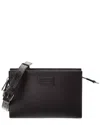 Gucci Gg Supreme Canvas & Leather Messenger Bag In Grey