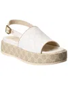 Gucci Gg Supreme Canvas & Leather Platform Sandal