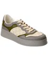 Gucci Gg Supreme Canvas & Leather Sneaker In Grey