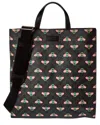 Gucci Gg Supreme Canvas & Leather Tote In Black