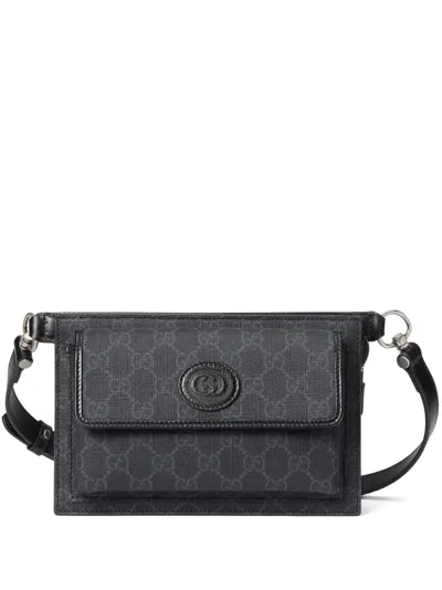 Gucci Gg Supreme Canvas Belt Bag In Black