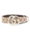 Gucci Gg Supreme Canvas Belt In Neutrals