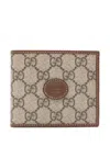 Gucci Interlocking G Logo-plaque Bi-fold Wallet In Neutrals