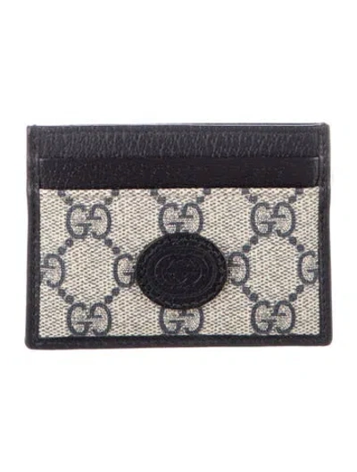 Pre-owned Gucci Gg Supreme Canvas Card Holder