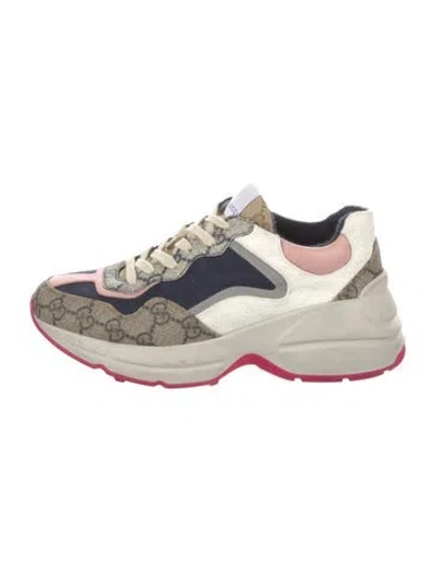 Pre-owned Gucci Gg Supreme Canvas Chunky Sneakers