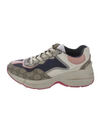Pre-owned Gucci Gg Supreme Canvas Chunky Sneakers