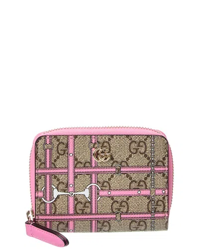 Gucci Gg Supreme Canvas Coin Purse In Beige