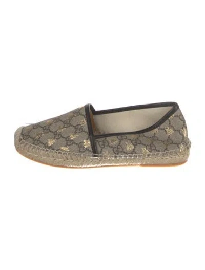Pre-owned Gucci Gg Supreme Canvas Espadrilles In Brown