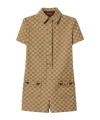 Gucci Women Supreme Gg Fabric Jumpsuit In Brown