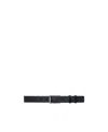 Gucci Gg Supreme Canvas Reversible Belt In Black