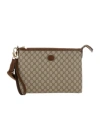 Gucci Gg Supreme Canvas Shoulder Bag In Gray