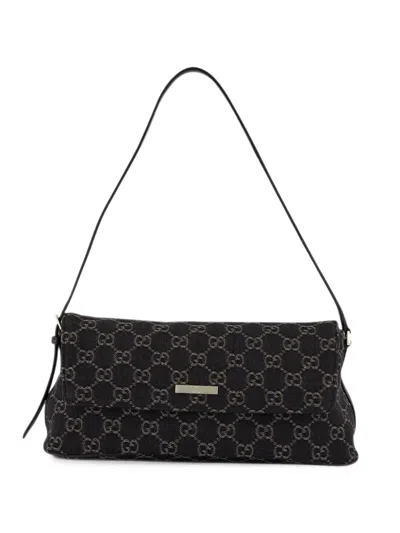 Gucci Gg Supreme Canvas Shoulder Bag In Purple