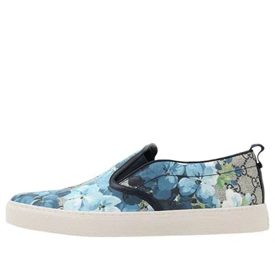 Gucci Gg Supreme Canvas Slip-on 'blue Floral'