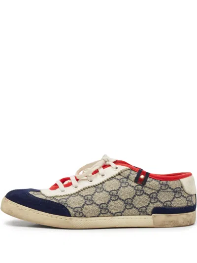 Pre-owned Gucci Gg Supreme Canvas Sneakers