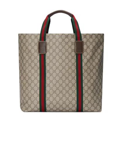 Gucci Gg Supreme Canvas Tote Bag In Nude