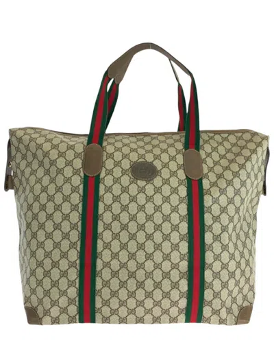 Pre-owned Gucci Gg Supreme Canvas Tote Shoulder Bag (authentic Pre-loved)
