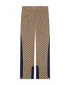 Gucci Gg Supreme Canvas Trousers In Brown