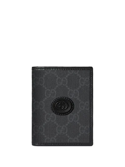 Gucci Gg Supreme Canvas Wallet In Grey