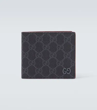 Gucci Gg Supreme Canvas Wallet In Black