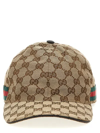 Gucci Gg Supreme Cap In Brown