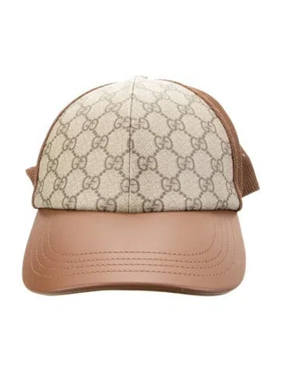 Pre-owned Gucci Gg Supreme Cap In Neutral