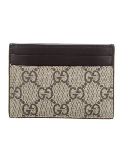 Pre-owned Gucci Gg Supreme Card Holder