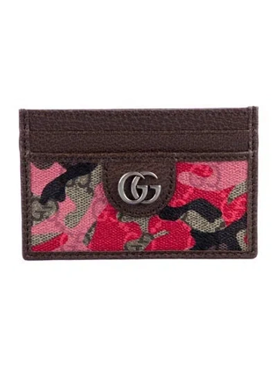 Pre-owned Gucci Gg Supreme Card Holder In Neutral