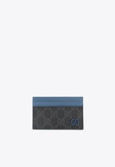 Gucci Gg Supreme Cardholder In Black