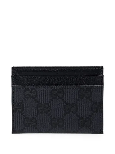 Gucci Cardholder Essence Classic In Fabric Gg In Black