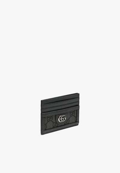 Gucci Gg Supreme Cardholder In Gray