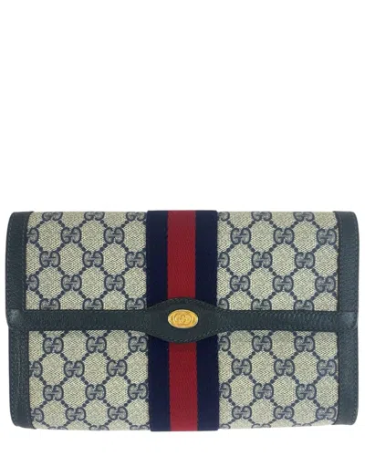 Gucci Gg Supreme Clutch Bag (authentic Pre-loved) In Multi
