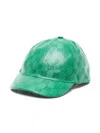 Gucci Gg Supreme Coated Baseball Cap In Green