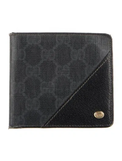 Pre-owned Gucci Gg Supreme Compact Wallet In Multi