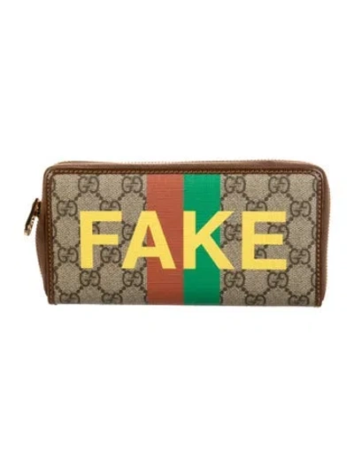 Pre-owned Gucci Gg Supreme Continental Wallet W/ Tags In Neutral
