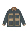 Gucci Gg Supreme Cotton-canvas Jacket In Green