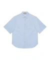 Gucci Gg Supreme Oxford Cotton Shirt In Blue