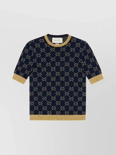Gucci Gg Supreme Cotton Top In Brown