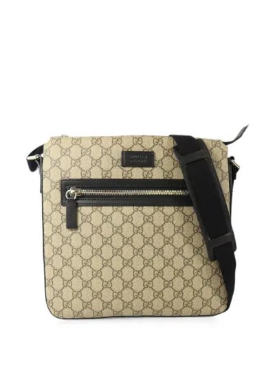 Pre-owned Gucci Gg Supreme Cross Body Bag In Neutral