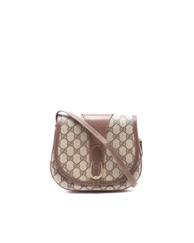 Gucci Gg Supreme Crossbody Bag In Brown