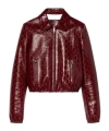 Gucci Naplack Leather Bomber Jacket In Brown
