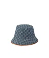 Gucci Gg Supreme Denim Bucket Hat In Black