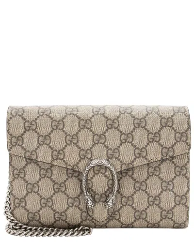 Pre-owned Gucci Gg Supreme Dionysus Chain Wallet (authentic Pre-loved)
