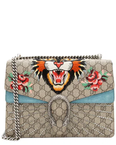 Gucci Gg Supreme Dionysus Medium Canvas Shoulder In Pattern