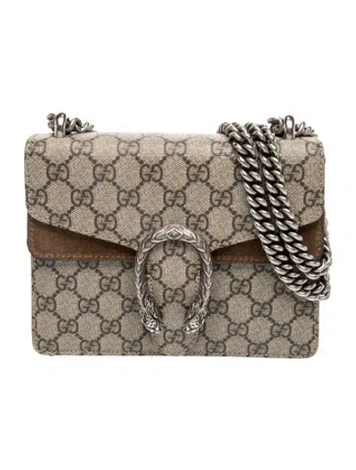 Pre-owned Gucci Gg Supreme Dionysus Mini In Neutral