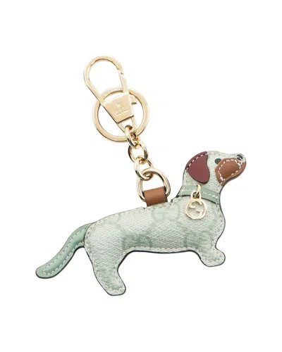 Pre-owned Gucci Gg Supreme Dog Bag Charm (authentic Pre-loved)
