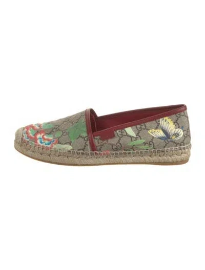 Pre-owned Gucci Gg Supreme Espadrilles