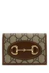 Gucci Gg Supreme Fabric And Leather Horsebit 1955 Wallet