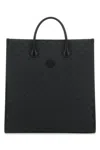 Gucci Man Gg Supreme Fabric And Leather Shopping Bag In Black