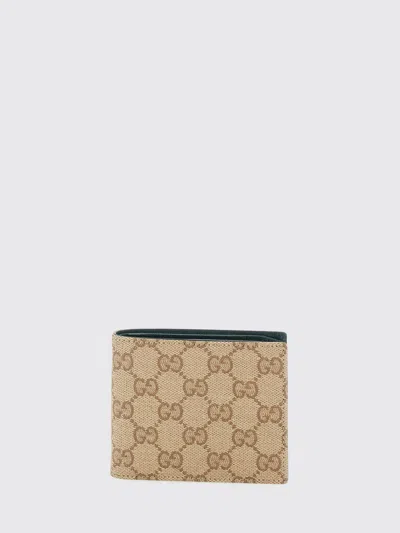 Gucci Gg Supreme Fabric Bifold Wallet With Leather Interior In White